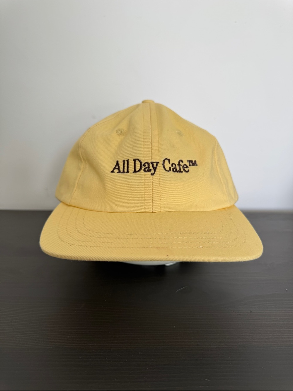Yellow "All Day Cafe™" Embroidered Cap Great White Los Angeles